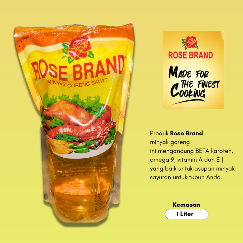 

Minyak Goreng Rose Brand 1 Liter Kemasan Pouch