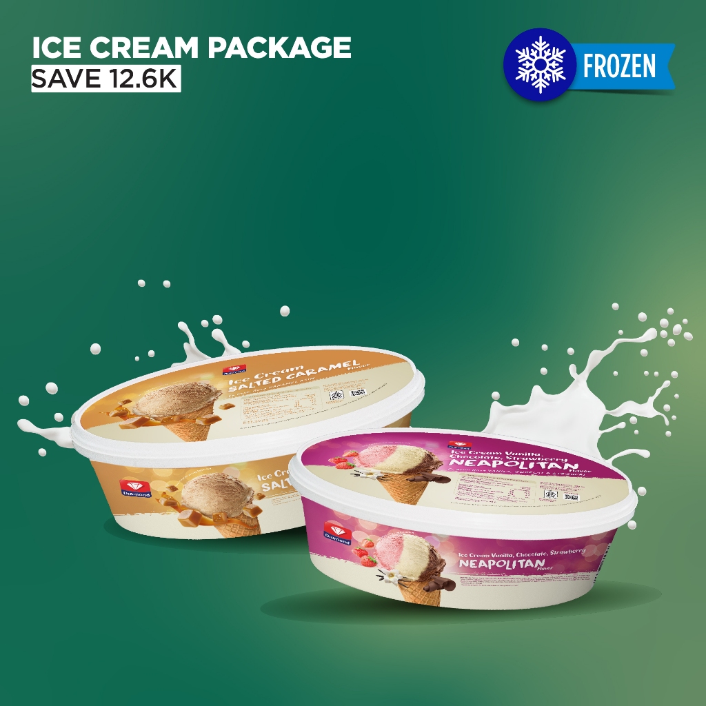 

PROMO PAKET DIAMOND ICE CREAM NEAPOLITAN & SALTED CARAMEL