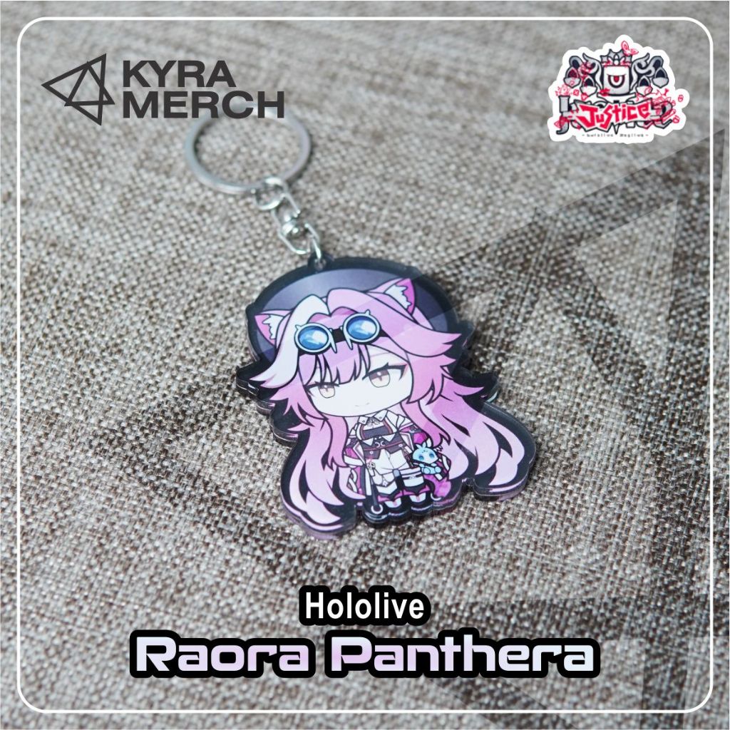 Keychain Hololive English [Justice] - Raora Panthera | KyraMerch Anime Fanmerch Dealer