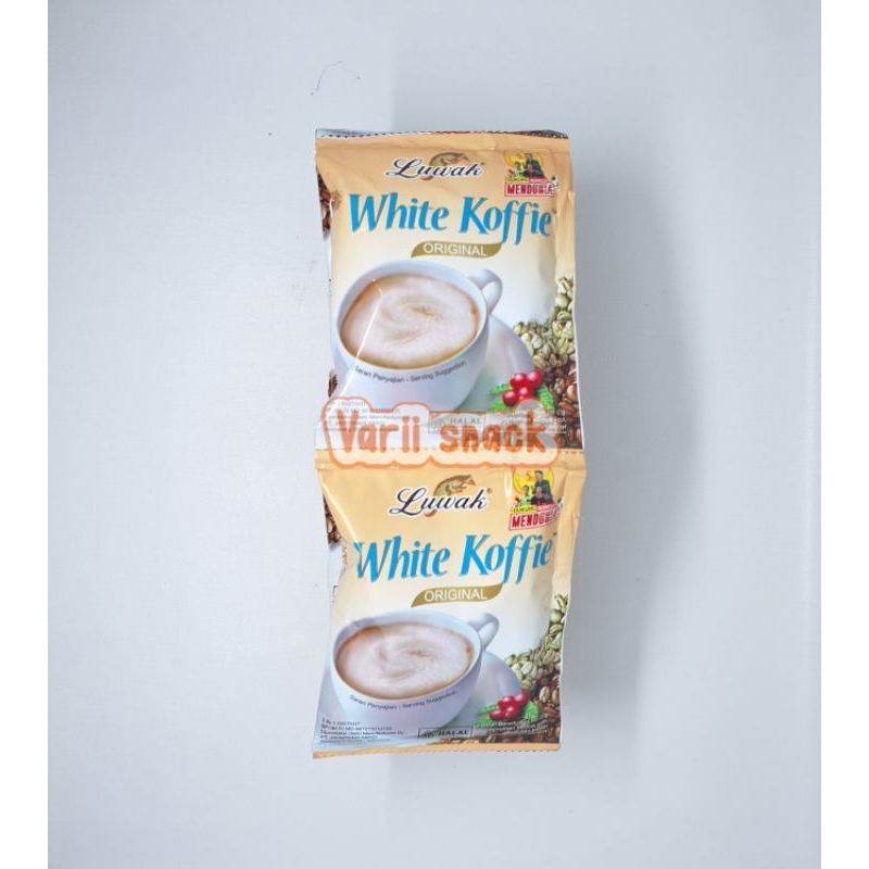 

Luak White Koffie Original Koffe Instan 1 Renceng 10 pcs