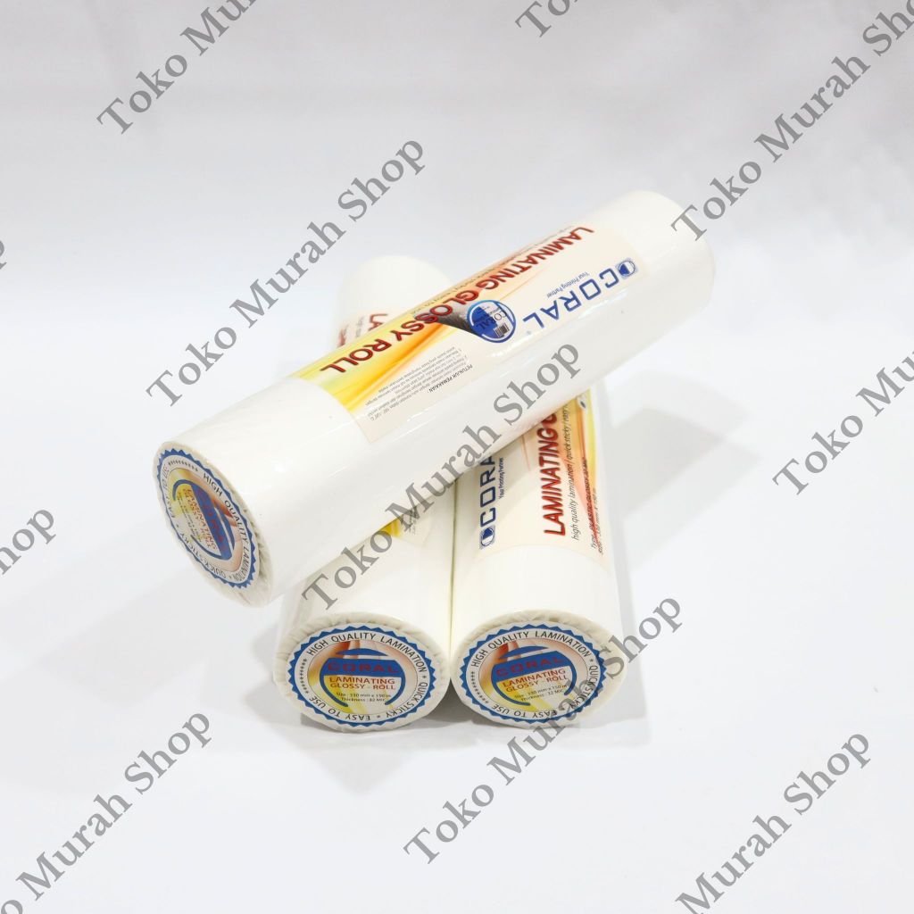 

HenJO Plastik Laminating Roll Glossy Plastik Laminating Coral Glossy 330mm X 150m X 32Mic
