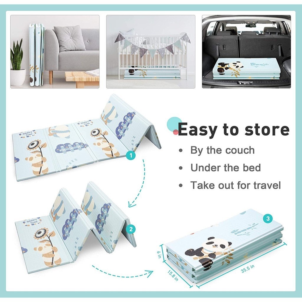 Tikar Bayi lipat merangkak Waterproof lantai Tikar lantai anak Playmat Bayi Matras Bayi Playmat