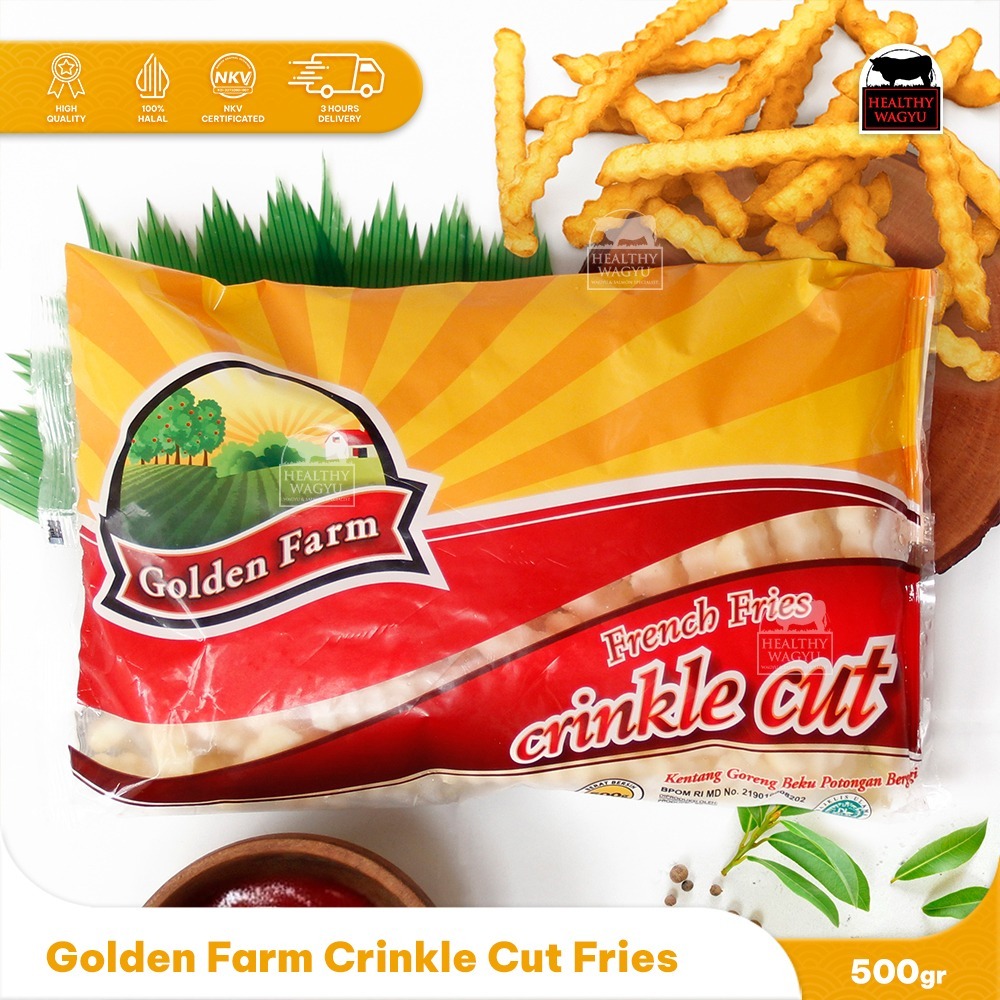 

Golden Farm French Fries Crinkle Cut Kentang Goreng CRINKLE CUT 500GR Healthy Wagyu