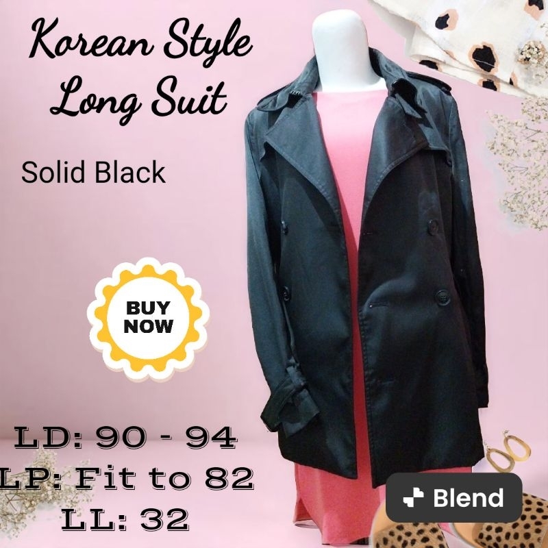 Outer/Jas Wanita Panjang Ala Jepang Korea