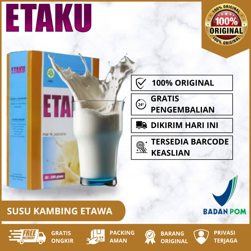 

Walatra Etaku Goat Milk Susu Kambing Etawa untuk Pernafasan Masalah Paru - Paru Batuk Menahun Asma Sesak Nafas Flek Paru TBC Bronkitis Pengapuran Tulang Nyeri Sendi Asam Urat Keropos Tulang Susu Murni Rendah Lemak Yang Aman Halal MUI