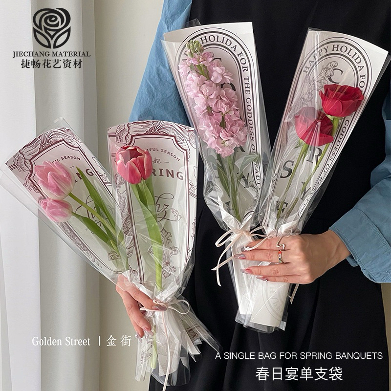 

SPRING BOUQUET SINGLE WRAP 5 PCS, kertas bunga single spring
