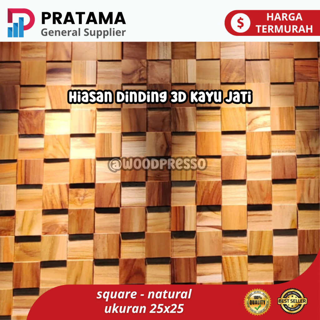 Dinding kayu jati | wall panel kayu jati | panel dinding kayu jati | wall covering cube