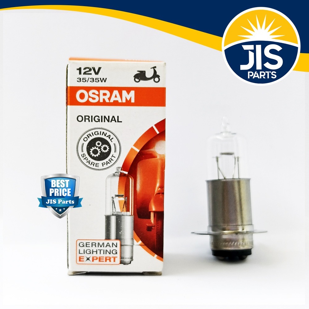 Bohlam OSRAM Halogen Lampu Depan Motor Supra Supra X Lama GL Pro Tiger 12 Volt 35 Watt ORIGINAL