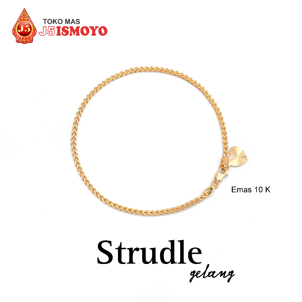 Gelang Emas Rantai Polos Strudle Series J5 Ismoyo