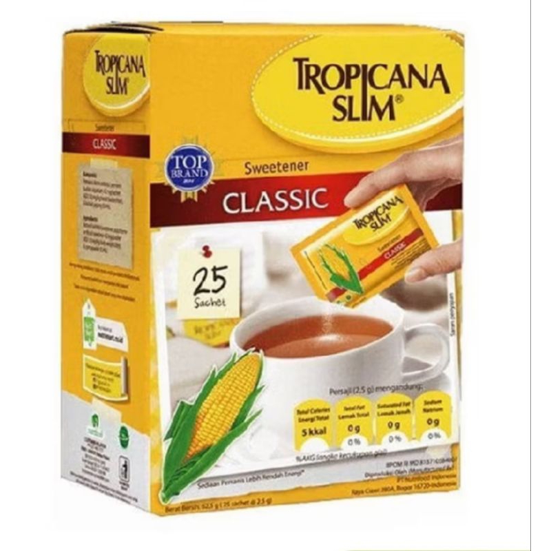 

Tropicana Slim Classic sugar/gula 25schat/50schat