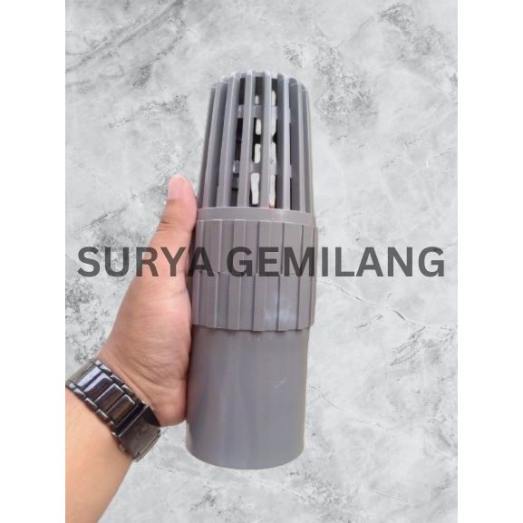Pvc foot valve drat 1 1/2" inch / filter air pvc drat 1 1/2" inch