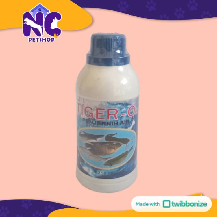 TIGER O2 250ML - Cairan Penjernih air kolam ikan koi lele nila bebas amonia jamur dan parasit