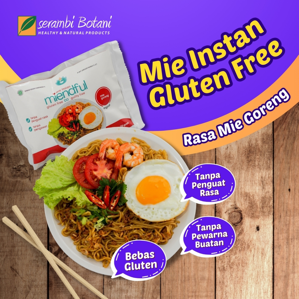 

Mie Instan Gluten Free Rasa Goreng Sehat Miendful