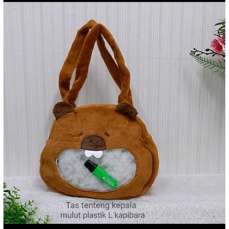Tas Tenteng kepala mulut plastik Kapibara-Tas Totbag