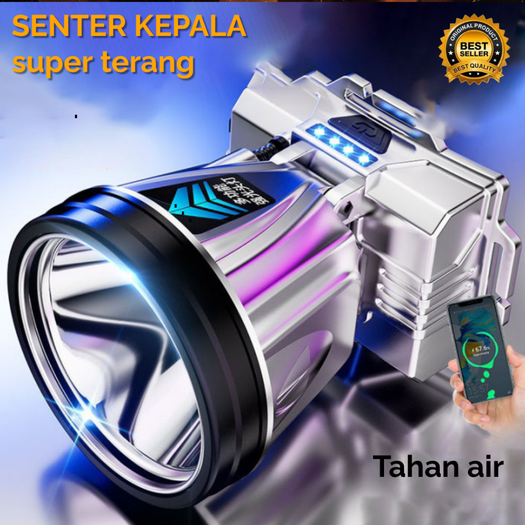 【COD】Senter Kepala 300 WATT & LED Headlamp Super Terang Outdoor Anti Air Waterproof Zoom Diterangi S