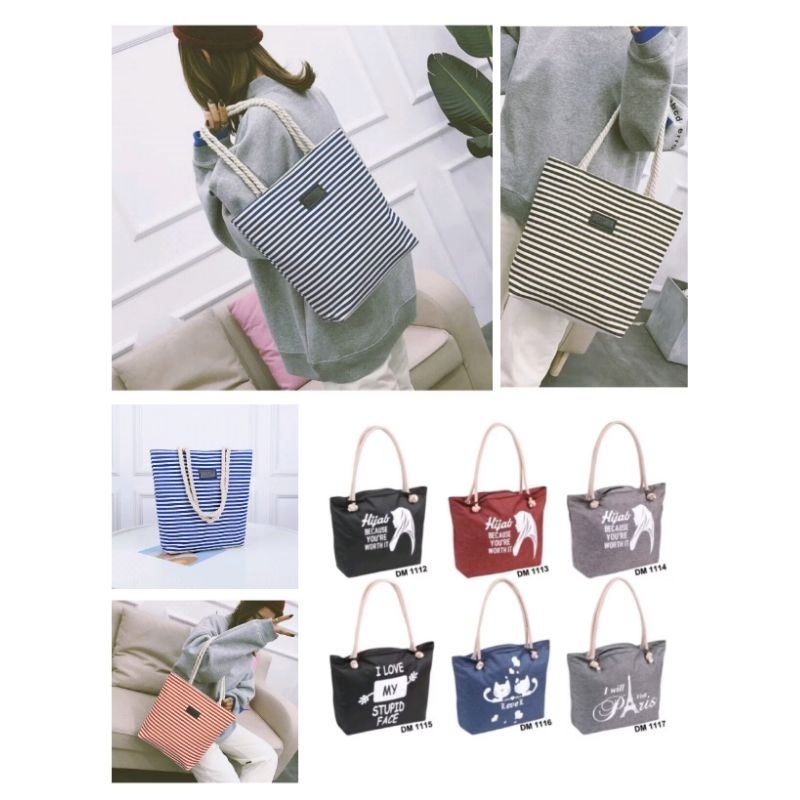 TAS TOTE BAG TALI SUMBU IMPORT TRENDY