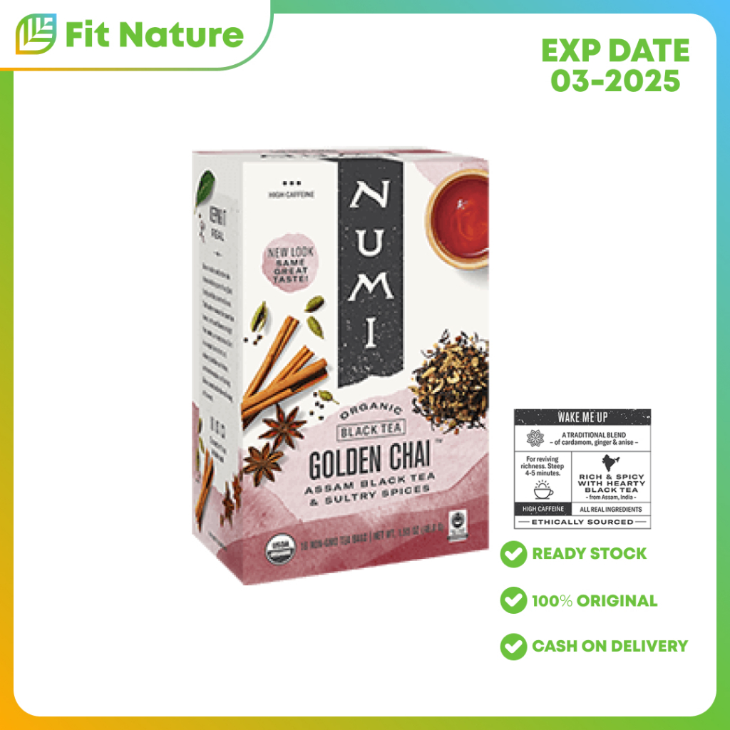 

Teh Celup Organik Organic Golden Chai Tea Numi 46.8 g