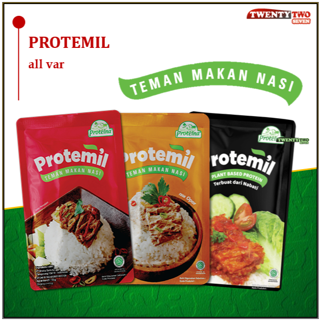 

Protemil Balado Opor Gulai - Ready to Eat Siap Makan Proteina Nabati Rendah Kalori Balado 30 gr