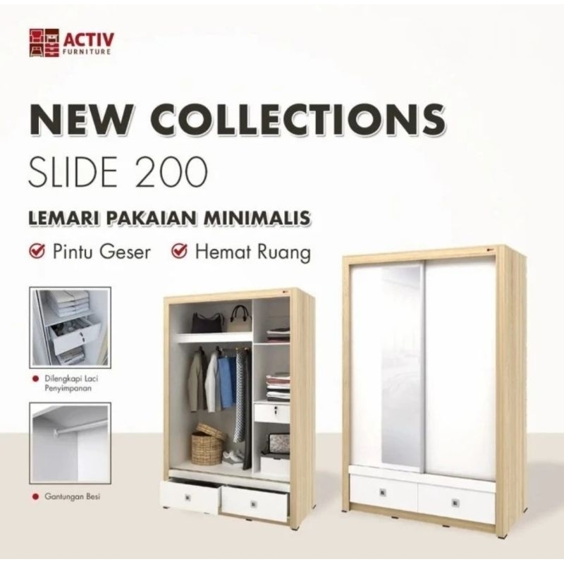 lemari baju/pakaian sliding 120 lemari baju premium lemari pakaian sliding kaca