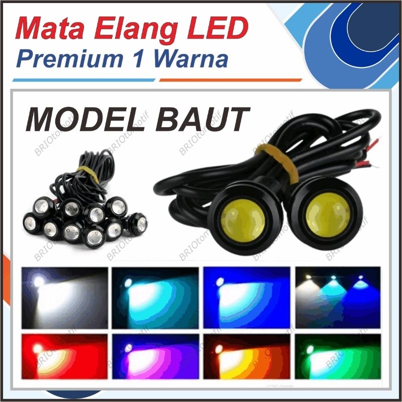 LED MATA ELANG EAGLE EYE MINI PROJI SOROT LENSA BESAR 23MM SEIN SEN RETING MOTOR MOBIL
