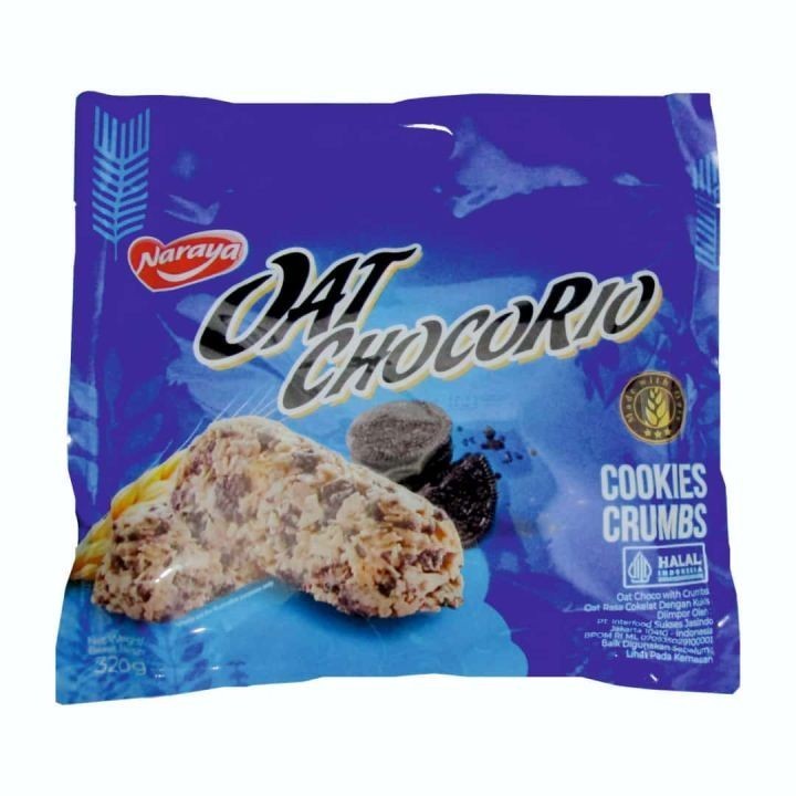 

Naraya Oat Choco Chocorio Cookies Crumbs Oat Cokelat Dengan Kukis 400gr (isi 40 pcs)