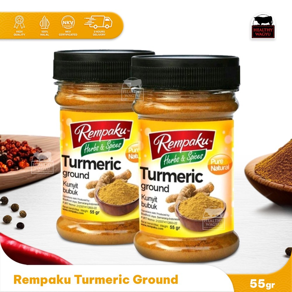 

Tumeric Ground/ Bubuk Kunyit Rempaku 55gr Healthy Wagyu