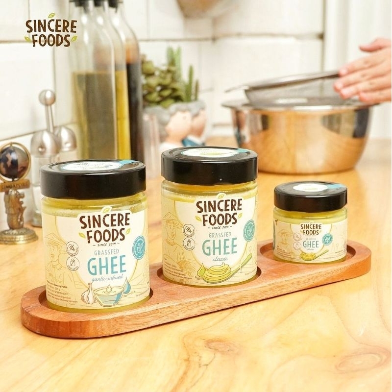 

GHEE ORIGINAL GARLIC SINCERE FOODS GRASS FED BUTTER