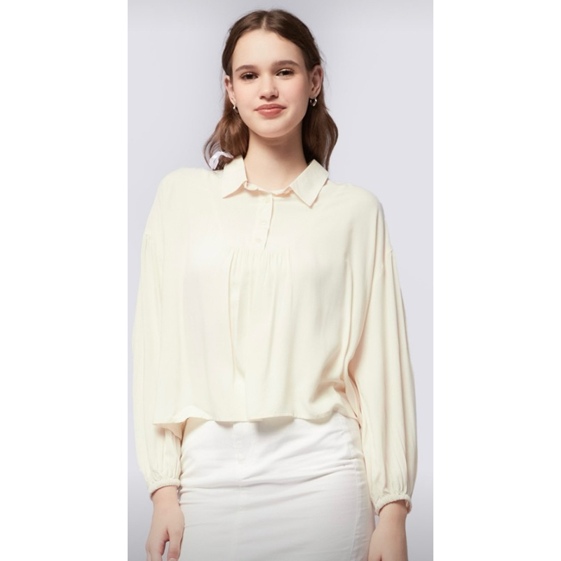 COLORBOX BLOUSE BALLOON SLEEVES / Kemeja Lengan balon Size L