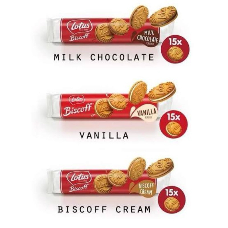 

LOTUS BISCOFF Sandwich 150 gr biscoff biscuit with cream all variants snack import