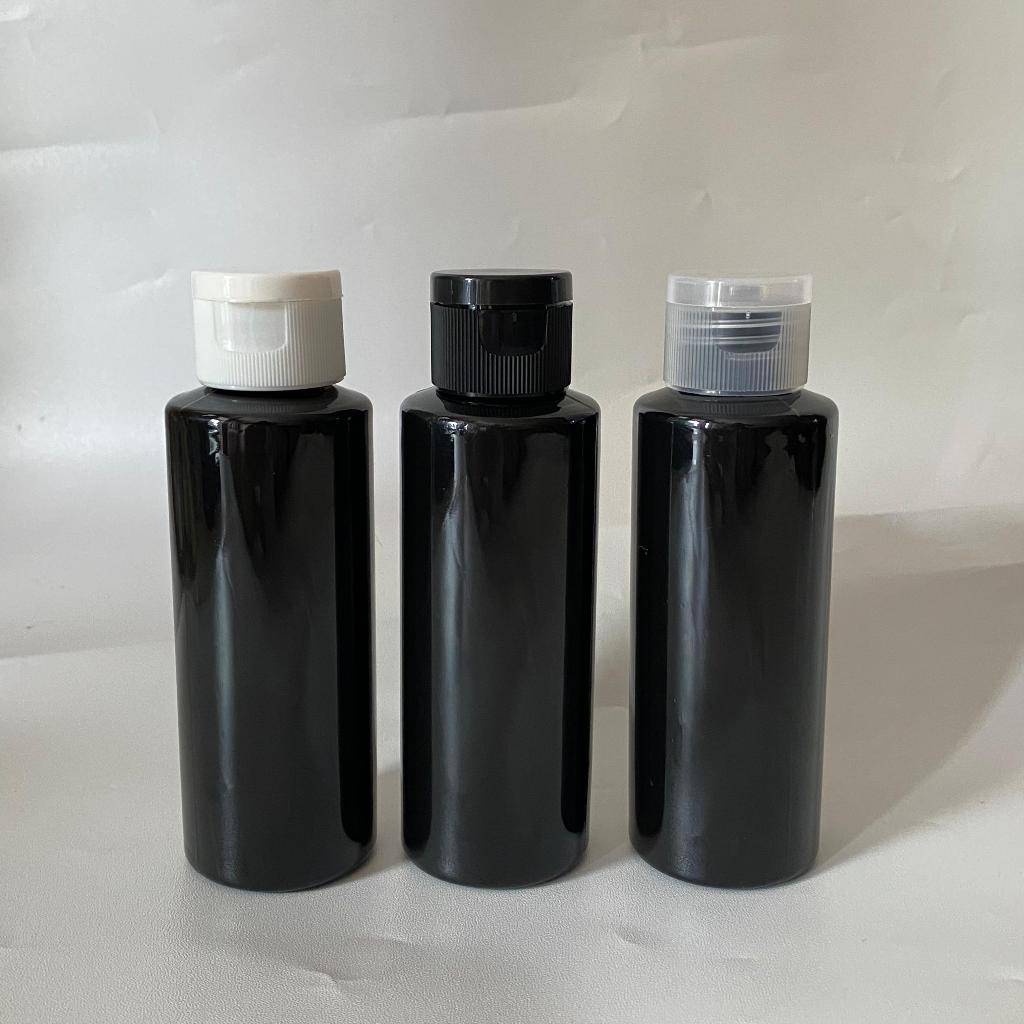 Botol RF 100ml Hitam Fliptop Line N24 / Botol Fliptop Garis n24 RF 100ml Black Botol RF 100ml Flipto