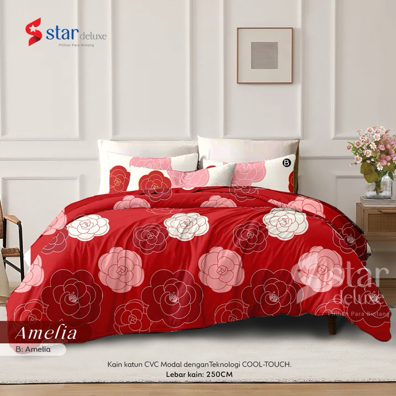 Bedcover Sprei Set Premium Star Deluxe Amelia Deluxe Collection Termurah & Terlaris