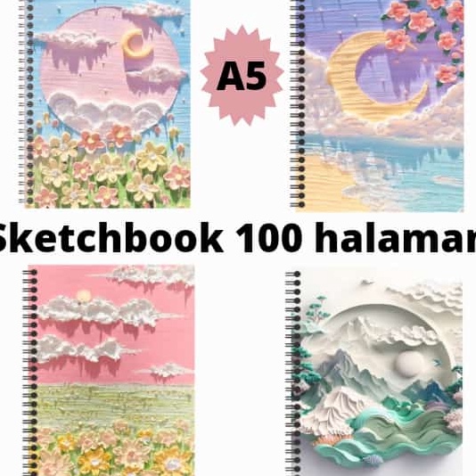 

PAKET HEMAT SKETCHBOOK A5 ISI 1 HALAMAN BUKU SKETSA BUKU GAMBAR TEMA COVER 3D POP ART