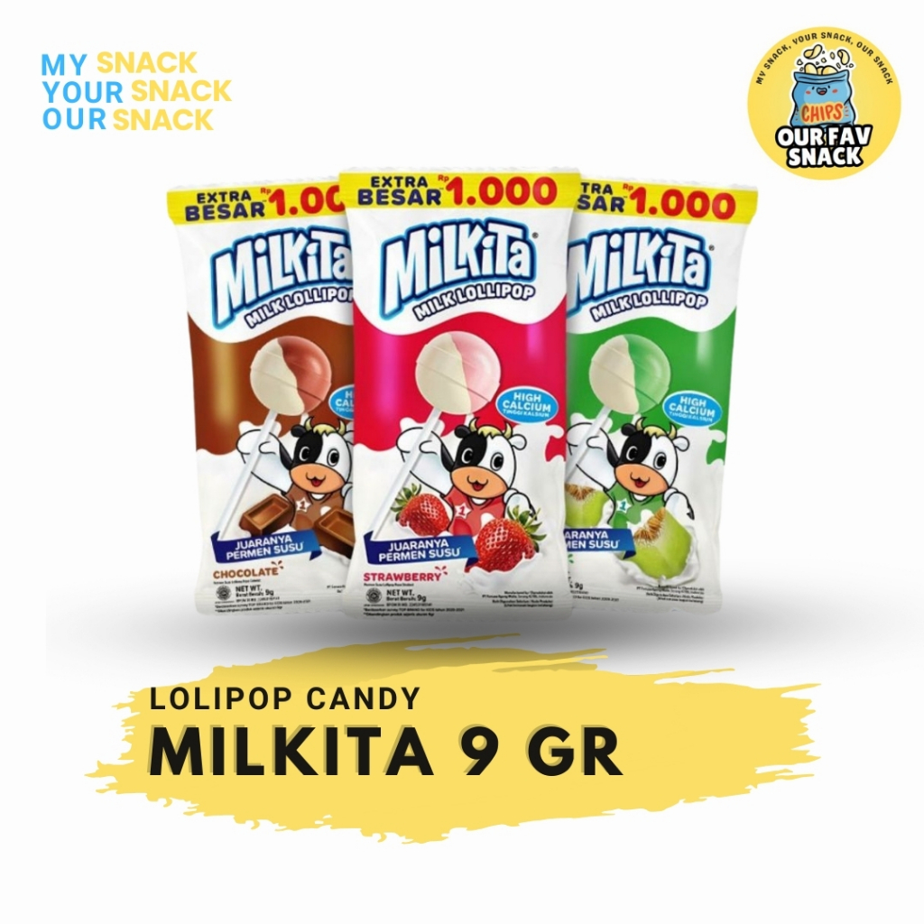 

Milkita Lolipop Permen Susu Milkita Satuan 9 G