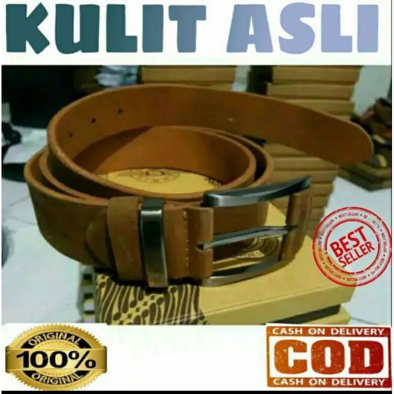 SABUK PRIA KULIT ASLI 100%SELAPIS ORIGINAL
