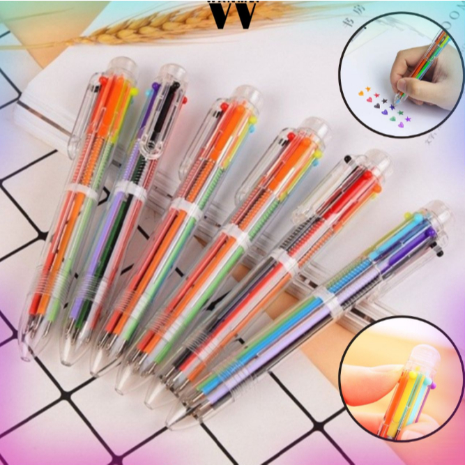 

Pulpen Kreatif 6 Warna Transparan untuk Alat Tulis Kantor