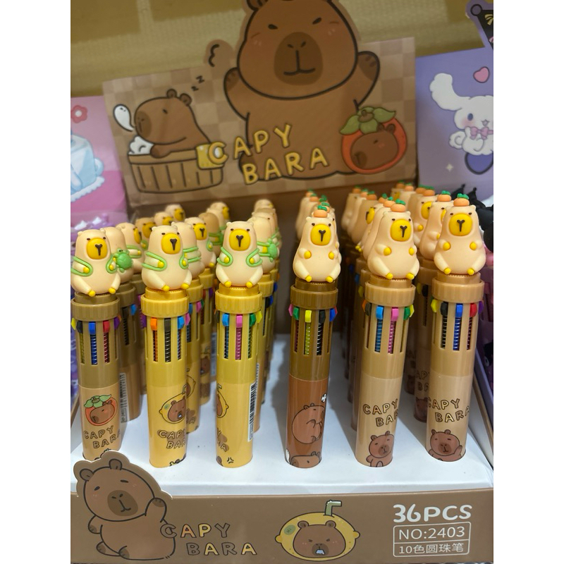 

1 BOX PEN 10 WARNA CAPY BARA ISI 36