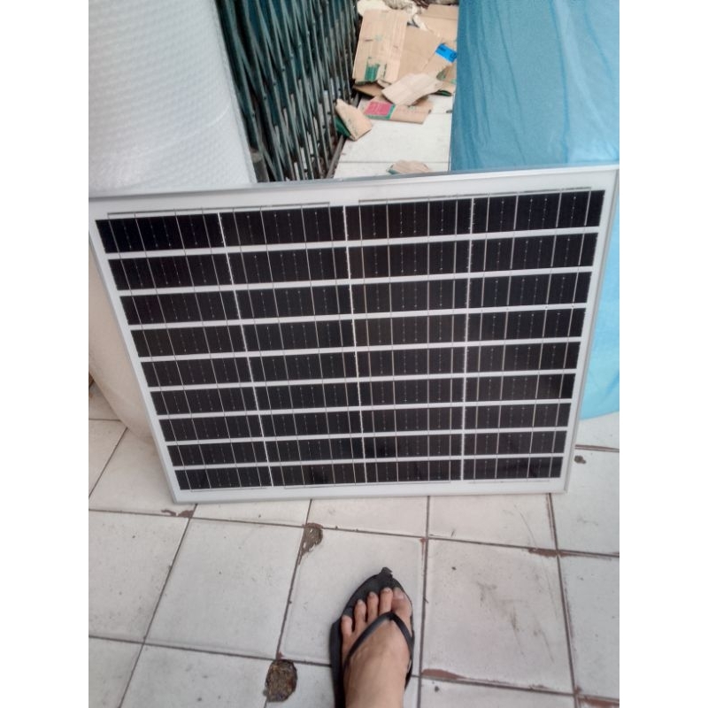 Solar Panel 50W Papan Tenaga Surya Matahari Charger Baterai HP Powerbank Cell