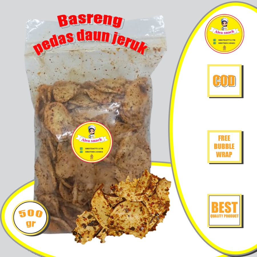 

500gr basreng coin baso ikan rasa pedas daun jeruk