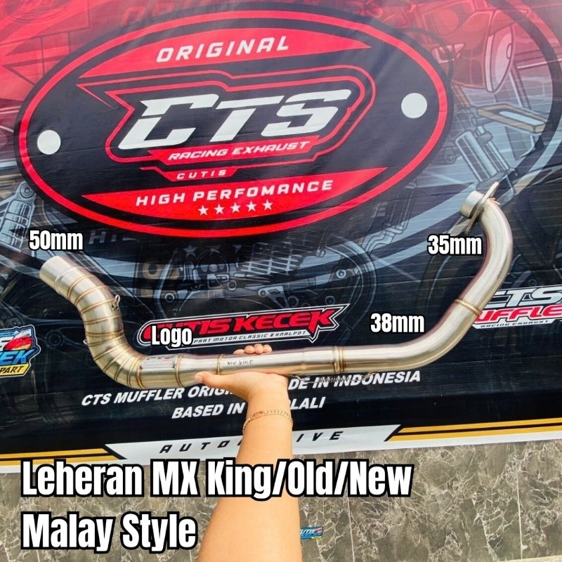 PIPA LEHER MX KING MODEL MALAY ORIGINAL CTS MUFFLER