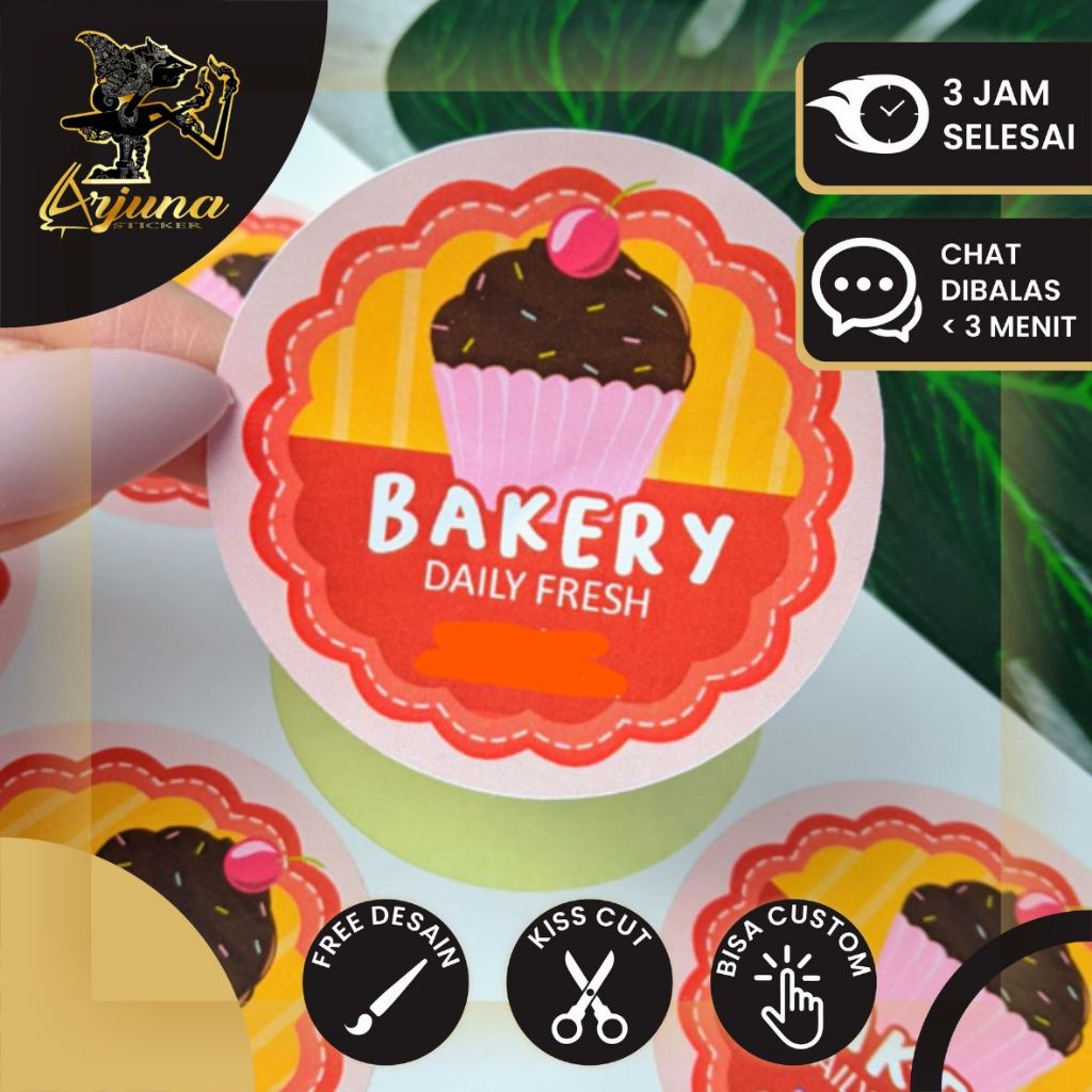 

SBC 2-7 Arjuna Cetak Stiker Custom Chromo Bulat Label Makanan Print Sticker Custom Kemasan Termurah