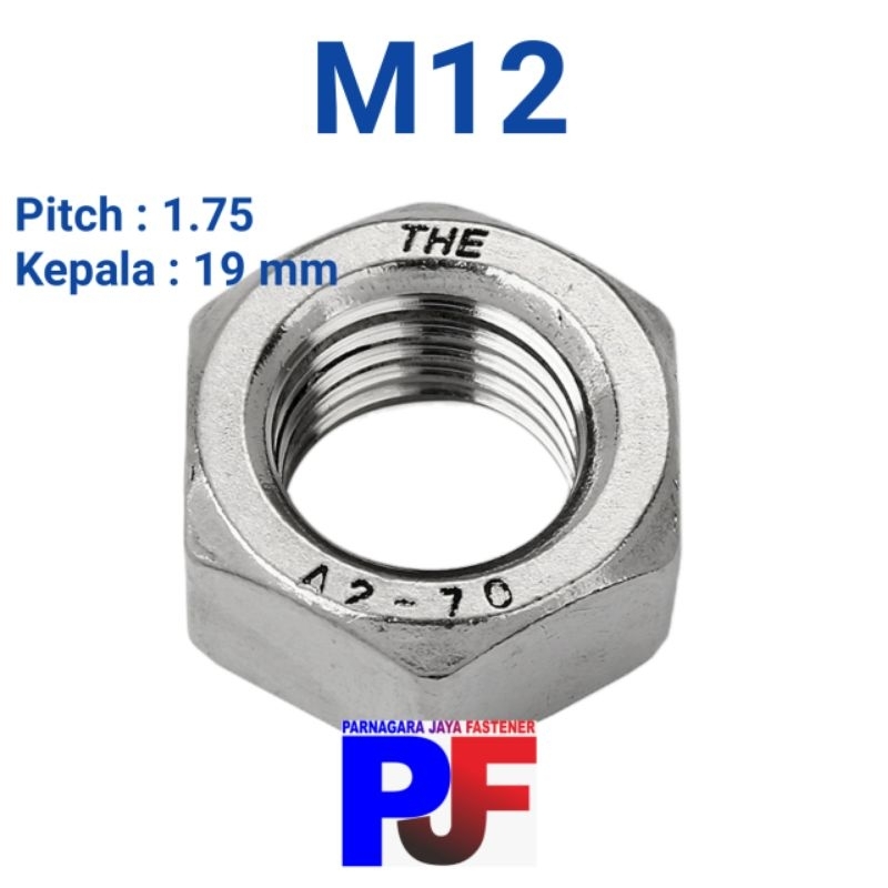 Mur Stainless Steel 304 / Mur Hex M12 SS