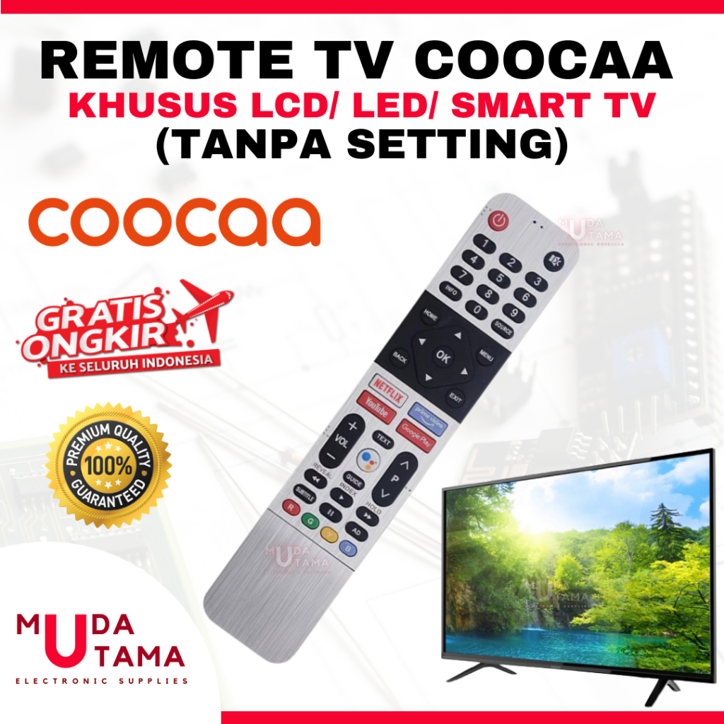 Remote SMART TV COOCAA - Remote TV LCD LED COOCAA - Remote TV LED SMART TV COOCAA - Remote TV LCD SM
