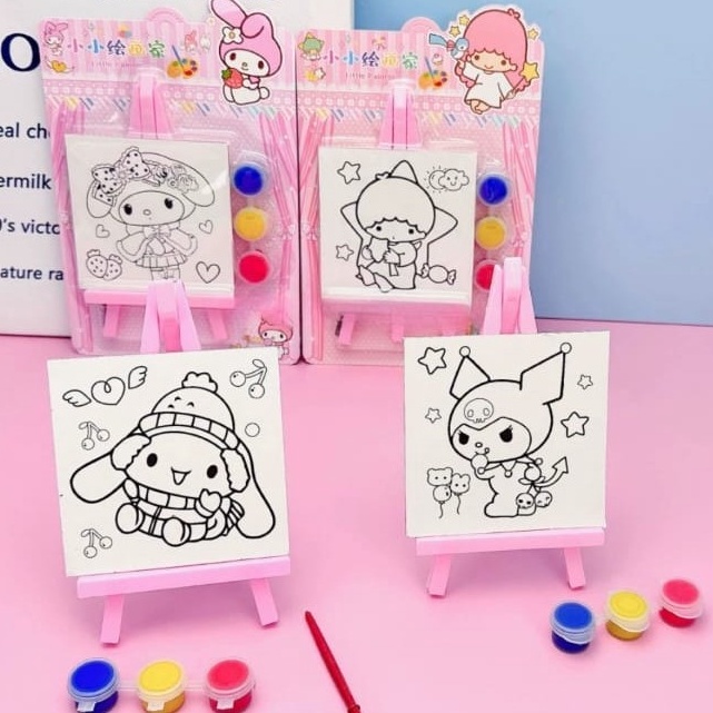 

DISKON AKHIR BULAN BS Lukisan Kanvas Mini 1x1cm Painting Mini Canvas Children Canvas Painting Set Anak Kado Ulang Tahun