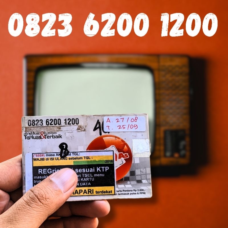 NOMOR CANTIK TELKOMSEL KARTU AS JADUL DOUBLE RATUSAN 6200 RIBUAN 1200