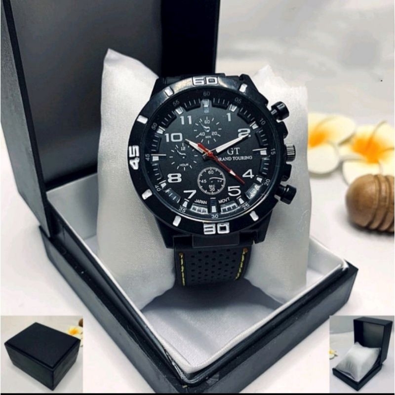 Jam Tangan Free Box Chrono Termurah / Jam tangan sport army pria free box