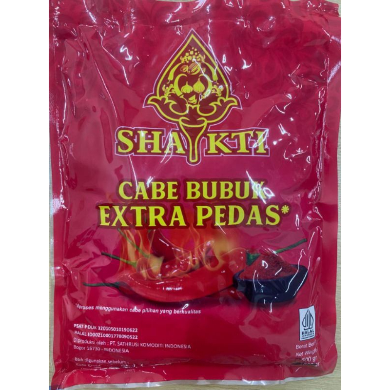 

CABE BUBUK EKSTRA PEDAS MERK SHAKTI 500 GRAM ISI 1 PCS