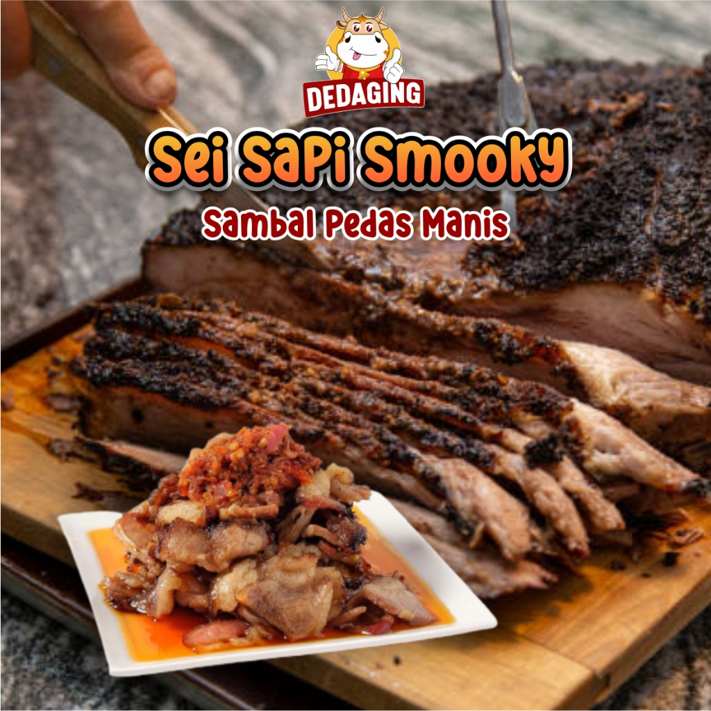 

DEDAGING | Sei Sapi Daging & Sambal Terpisah | Sei Sapi Wagyu Frozen Food Varian Pedas Manis