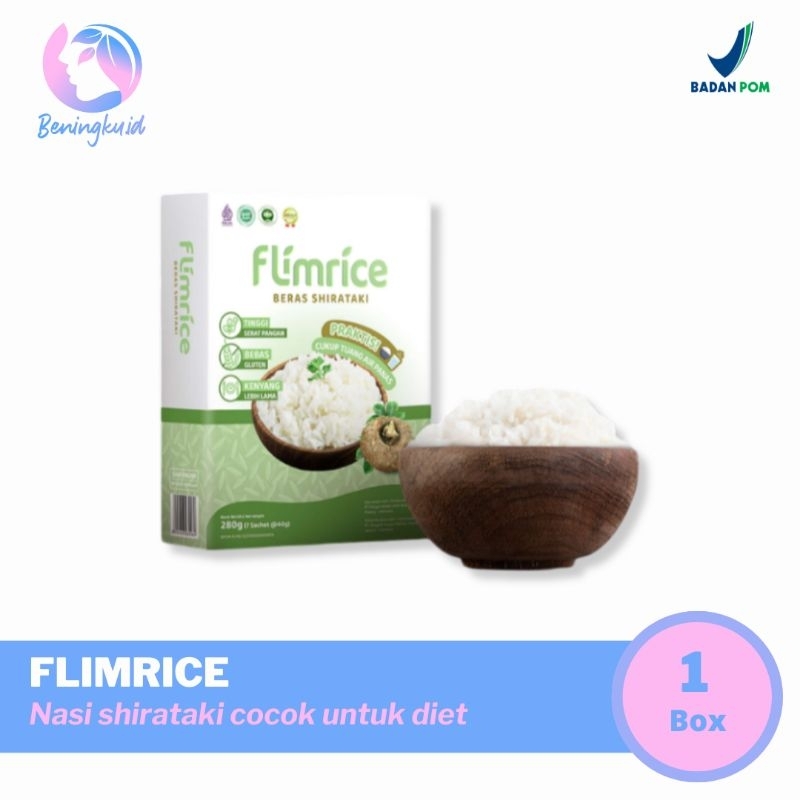 

Flimrice Beras Shirataki Nasi Diet Sehat by Flimty - 1 box isi 7 sachet