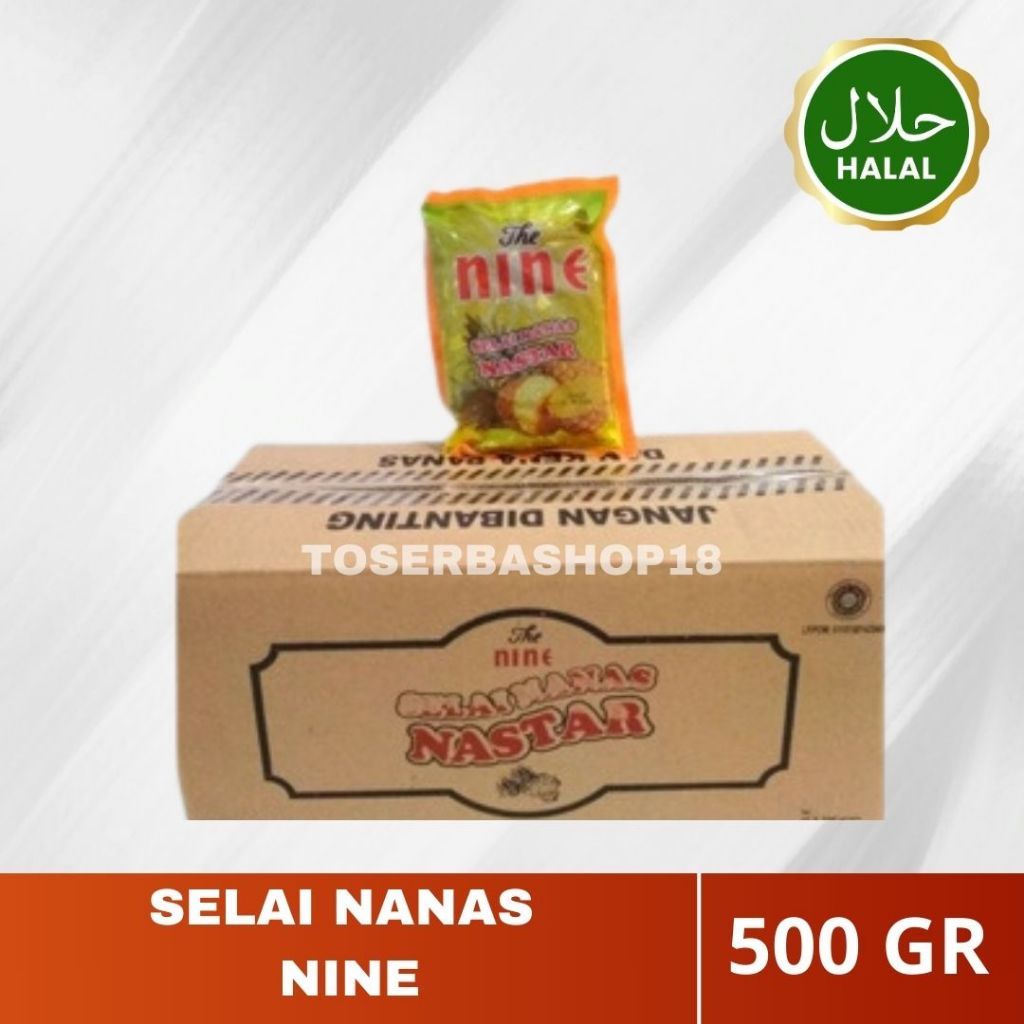 

Selai Nastar / Selai Nanas Nastar / The Nine Selai Nanas 500gr / 1 Dusi isi 20 Pcs x 500gr