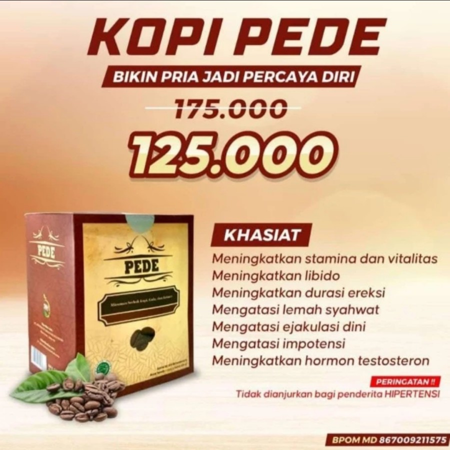 

Kopi Pede Purwoceng Dieng Original Pria Dewasa